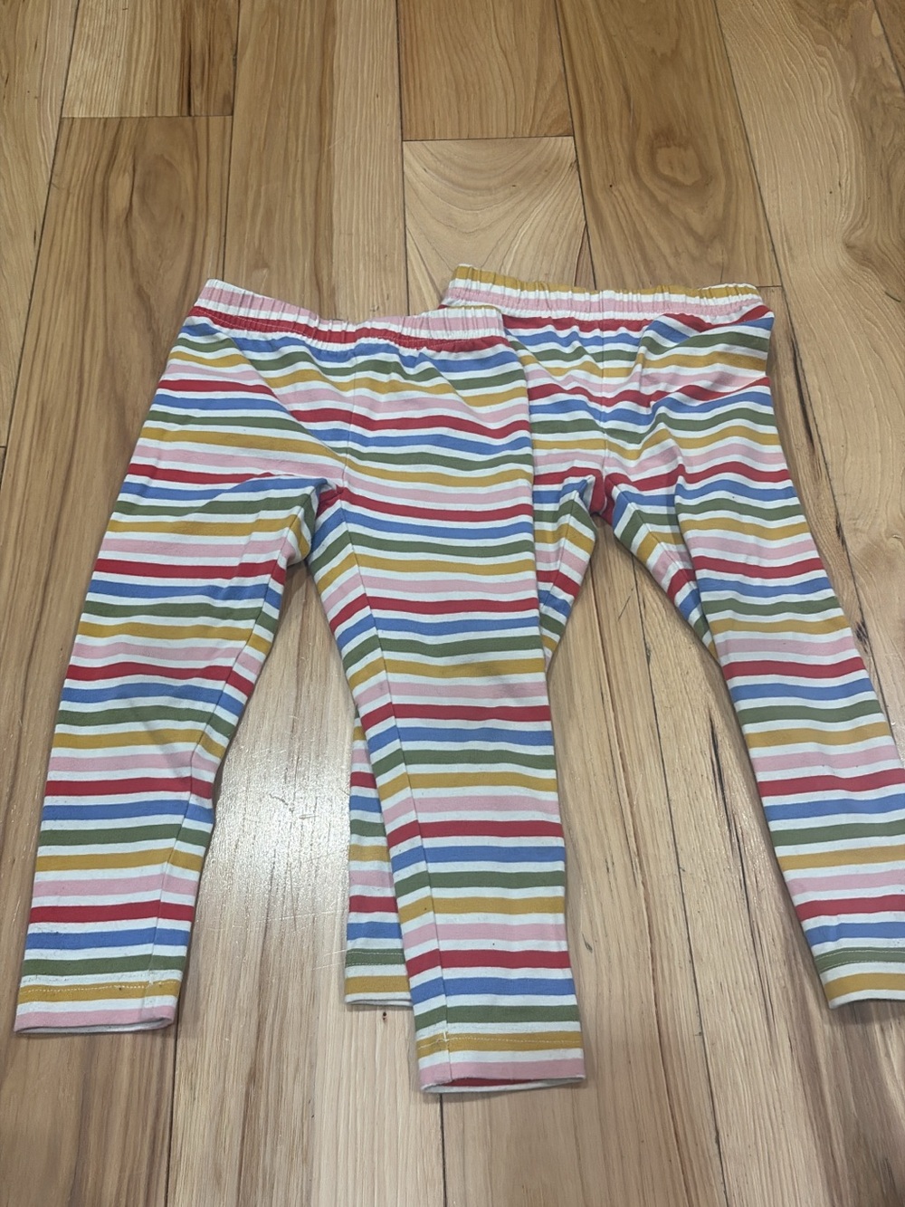 Hanna Andersson Striped Knit Leggings in Pink, Blue, Green, Mustard, White